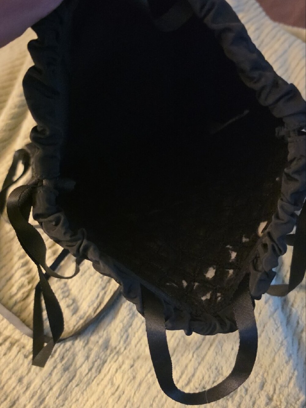 Fabletics Black Drawstring Cinch Backpack - Picture 4 of 5